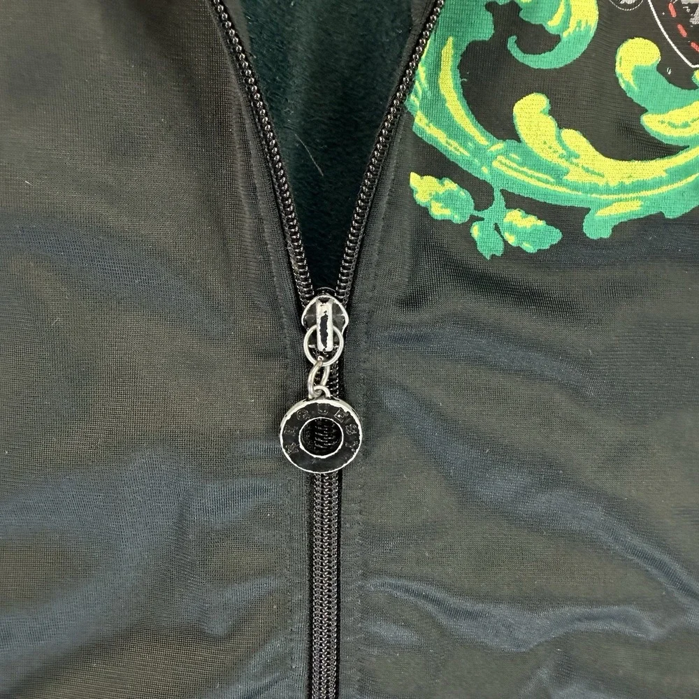 Vintage Y2K Boys Money Graphic Track Jacket M 10–12 Black Zip Streetwear Request - Picture 6 of 11